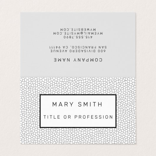 ステンドグラス白 名刺 (外部フラット)