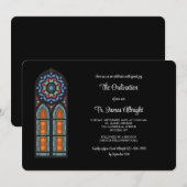 ステンドグラス神父任命招待状 招待状 (正面/裏面)