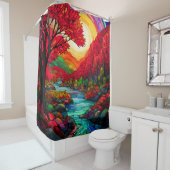 ステンドグラス秋川 シャワーカーテン (インサイチュ)