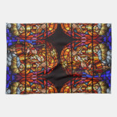 ステンドグラス窓かわいらしクリスマスプレゼント キッチンタオル (横)