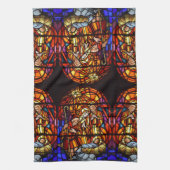 ステンドグラス窓かわいらしクリスマスプレゼント キッチンタオル (縦)