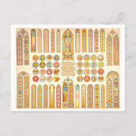 ステンドグラス窓のヴィンテージ広告 ポストカード