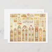 ステンドグラス窓のヴィンテージ広告 ポストカード (正面/裏面)