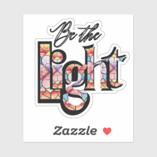 ステンドグラス窓の水の色数々の色 シール