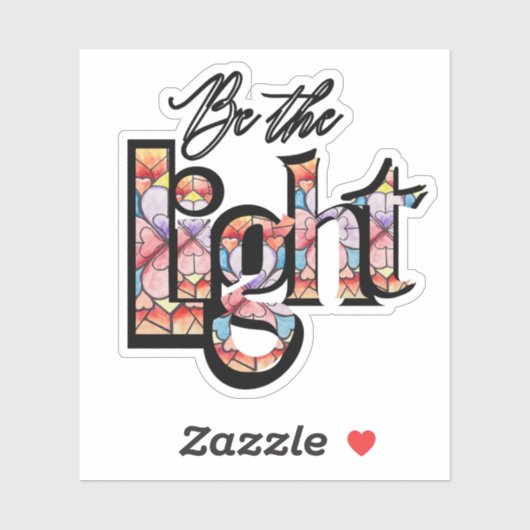 ステンドグラス窓の水の色数々の色 シール (シート)