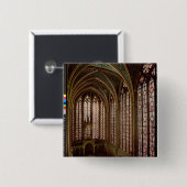 ステンドグラス窓の眺め 缶バッジ (正面&裏面)