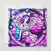 ステンドグラス窓エンジェルクリスマスパーティー 招待状 (正面)