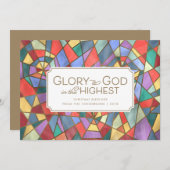 ステンドグラス窓クリスマスカード シーズンカード (正面/裏面)