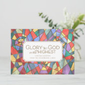 ステンドグラス窓クリスマスカード シーズンカード (スタンド正面)