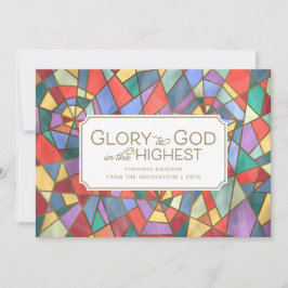 ステンドグラス窓クリスマスカード シーズンカード