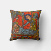 ステンドグラス窓チャートレス中世エンジェル クッション (裏面)