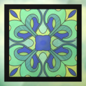 ステンドグラス窓デカールアクアワン ウィンドウサイン (シート3)