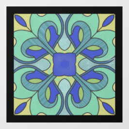 ステンドグラス窓デカールアクアワン ウィンドウサイン