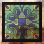 ステンドグラス窓デカールアクアワン ウィンドウサイン (シート2)