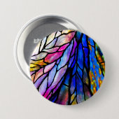 ステンドグラス窓ピンボタン 缶バッジ (正面&裏面)