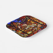 ステンドグラス窓ベビーイエス出生 ペーパープレート (傾斜あり)