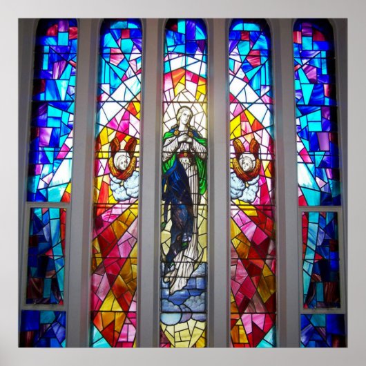 ステンドグラス窓ポスターの姿 ポスター (正面)