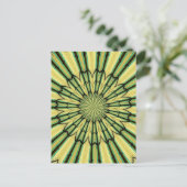 ステンドグラス窓万華鏡のように千変万化するパターン20 ポストカード (スタンド正面)