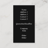 ステンドグラス窓万華鏡のように千変万化するパターン20 名刺 (裏面)