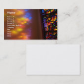 ステンドグラス窓教会名刺の芸術 名刺 (正面/裏面)