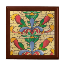 ステンドグラス窓木造ジュエリー用化粧箱