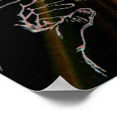 ステンドグラス窓3-D ポスター (角)