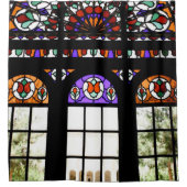 ステンドグラス窓 シャワーカーテン (正面)