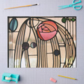 ステンドグラス窓、ヒルハウスバイマッキントッシュ 薄葉紙 (クラフト)