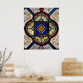 ステンドグラス窓 ポスター (キッチン)