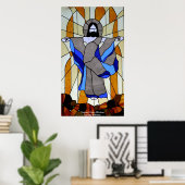 ステンドグラス窓 ポスター (ホームオフィス)