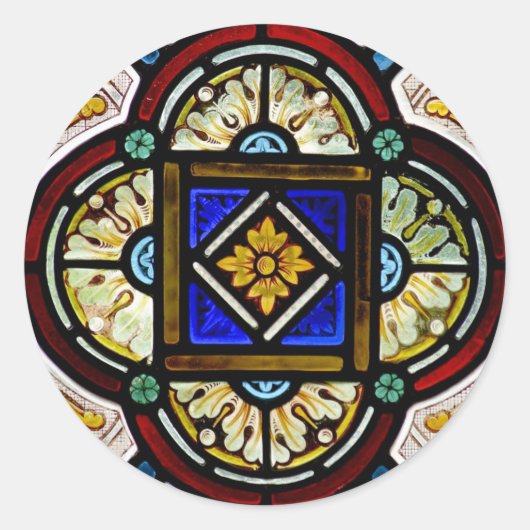ステンドグラス窓 ラウンドシール (正面)