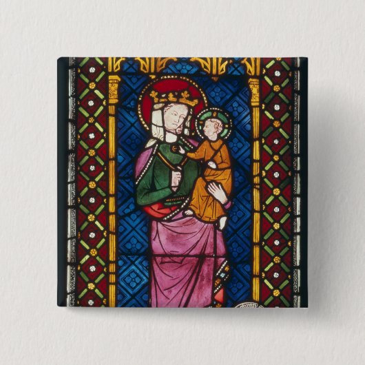 ステンドグラス窓 缶バッジ (正面)