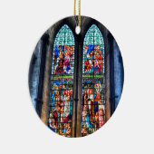 ステンドグラス窓、英国サリスベリー大聖堂 セラミックオーナメント (右)