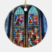 ステンドグラス窓、英国サリスベリー大聖堂 セラミックオーナメント (裏面)