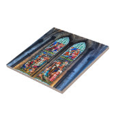 ステンドグラス窓、英国サリスベリー大聖堂 タイル (側面)