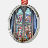 ステンドグラス窓、英国サリスベリー大聖堂 メタルオーナメント (左)
