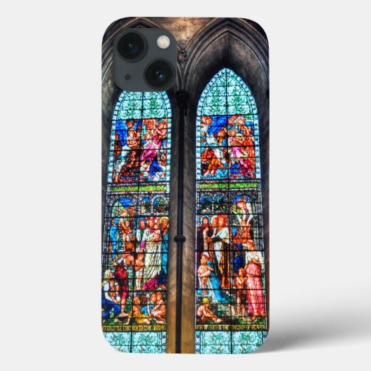 ステンドグラス窓、英国サリスベリー大聖堂 Case-Mate iPhoneケース (裏面)