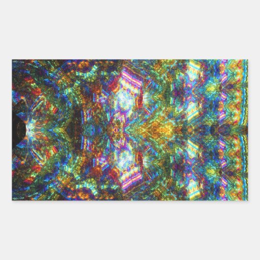 ステンドグラス窓 長方形シール (正面)