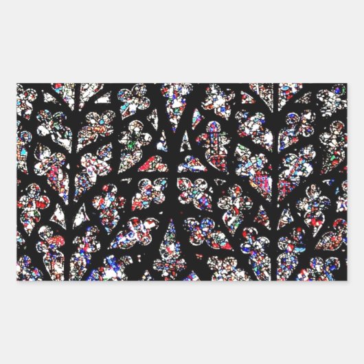 ステンドグラス窓 長方形シール (正面)