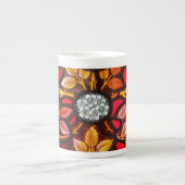 ステンドグラス窓No.1骨中国マグカップ ボーンチャイナマグカップ (正面)