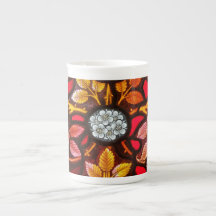 ステンドグラス窓No.1骨中国マグカップ