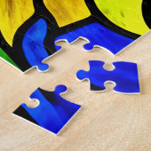 ステンドグラス素朴ルックカントリーひまわり ジグソーパズル (側面)