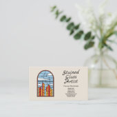 ステンドグラス絵師の名刺 名刺 (スタンド正面)