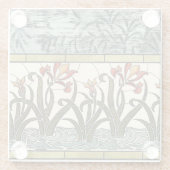 ステンドグラス縁ど花 ガラスコースター (裏面)