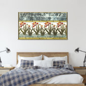 ステンドグラス縁ど花 キャンバスプリント (インサイチュ (寝室))