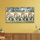 ステンドグラス縁ど花 キャンバスプリント (インサイチュ (リビング))