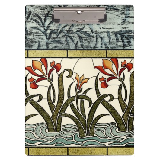 ステンドグラス縁ど花 クリップボード (正面)