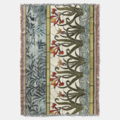 ステンドグラス縁ど花 スローブランケット (正面縦)