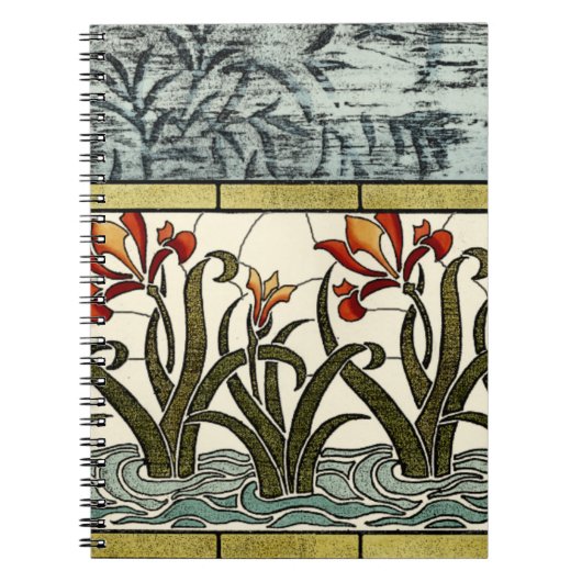 ステンドグラス縁ど花 ノートブック (正面)