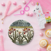 ステンドグラス縁ど花 ペーパープレート (パーティー)